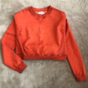 Jordache Heritage L/S Cropped Top Pumpkin Sz M